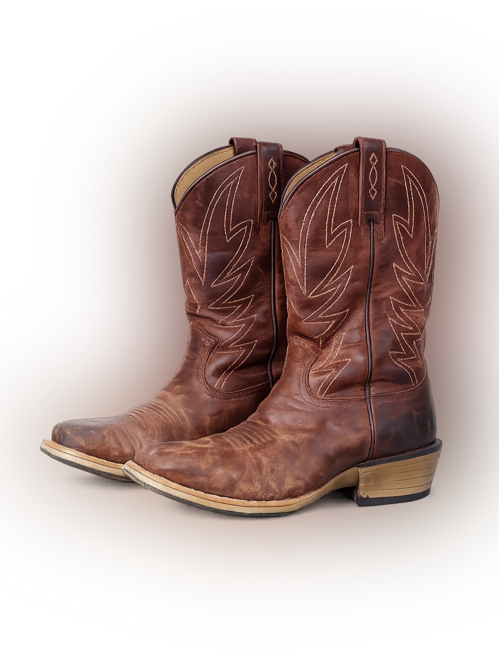 Cody James Men’s Brown Leather Western Cowboy Boots Round Toe Size 8.5 D USA